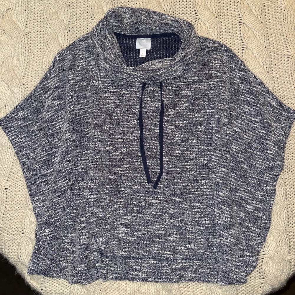 Sunday Pullover Knit‎ Cowl Neck Poncho Oversized Small